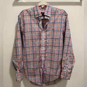 Vineyard Vines Whale Shirt Dress Shirt Pink/Blue Button Down Small Cotton